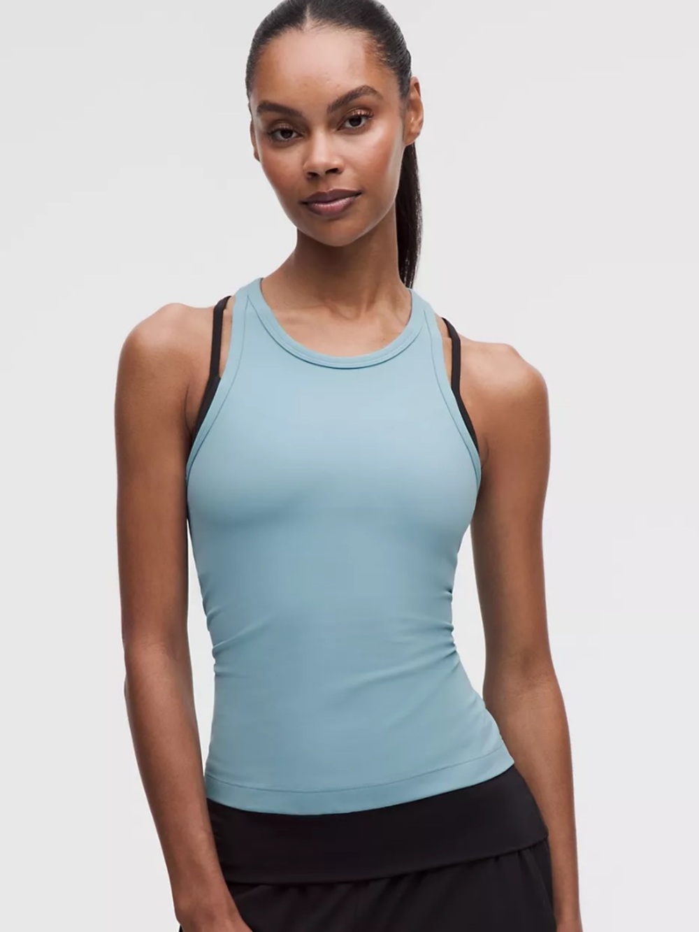 Blue Women's Tank Top - Lightweight Ribbed Knit Size 4